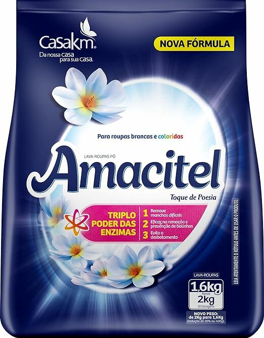 Amacitel Luxo Lava-Roupas Amacitel Toque De Poesia 1 6Kg