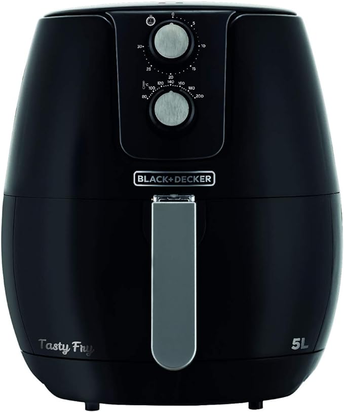 Black Decker Air Fryer Fritadeira Elétrica sem Óleo e Cesto Antiaderente com Capacidade de 5L, Modelo AFM5, 220V