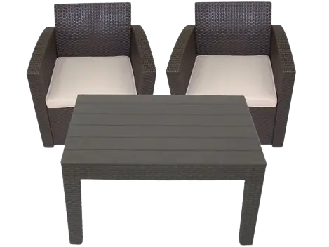 Conjunto De Mesa Para Área Externa Polipropileno - Com 2 Cadeiras Cjr-pt1 Otello
