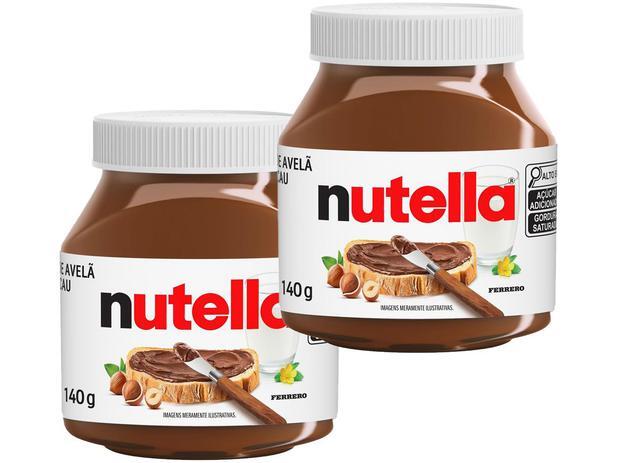 Kit Creme de Avelã com Cacau Nutella Ferrero - 140g 2 Unidades