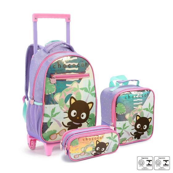 Kit Mochila Escolar Infantil Feminina Hello Kitty's Friends