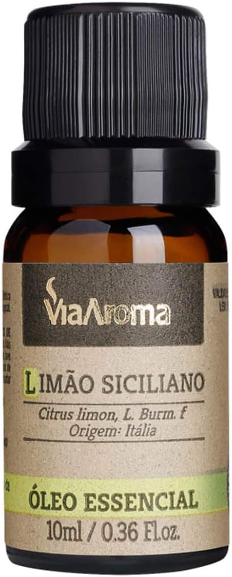 Via Aroma Óleo Essencial Para Aromatizador 100% Natural 10ml Limão Siciliano