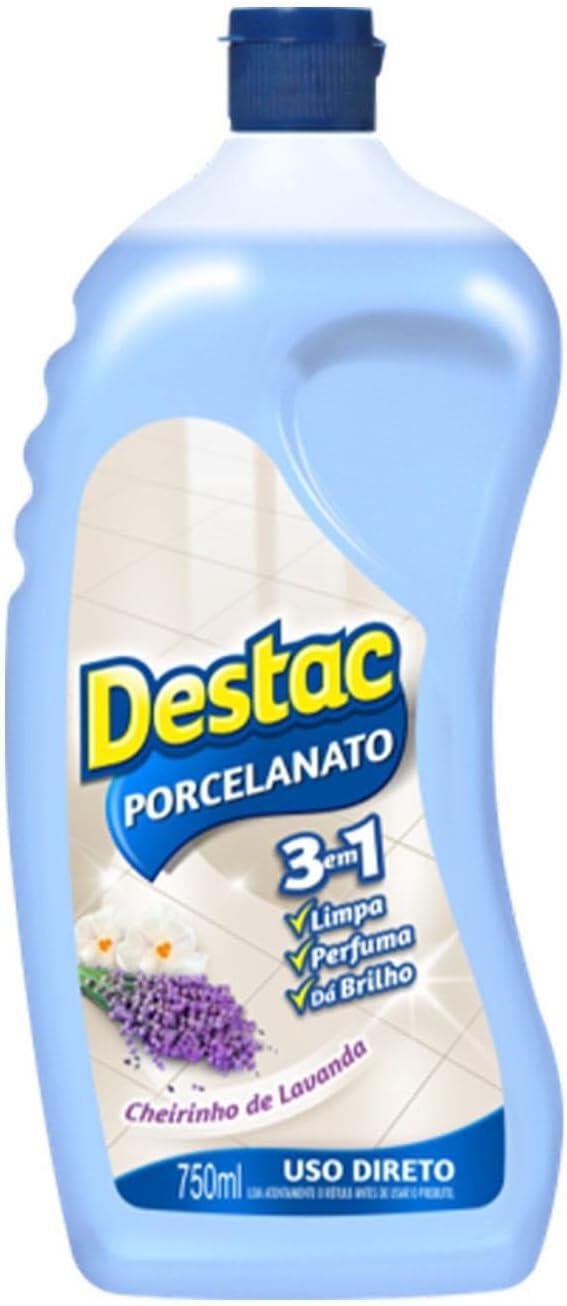 Destac Limpa Piso Para Pisos Porcelanato Cerâmica Lavanda E Alfazema 750ml