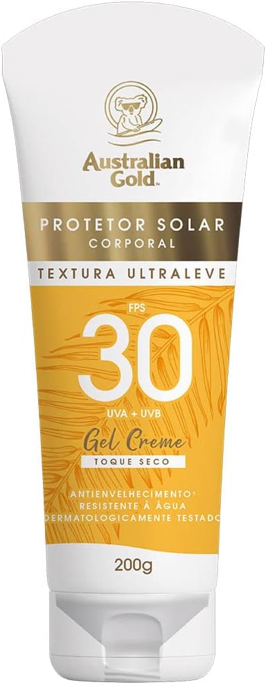 Australian Gold Protetor Solar Corporal Gel Creme Fps30 200g