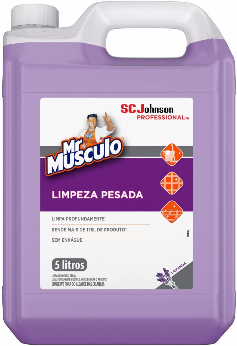 Mr. Músculo Limpador Limpeza Pesada Líquido Lavanda 5 litros