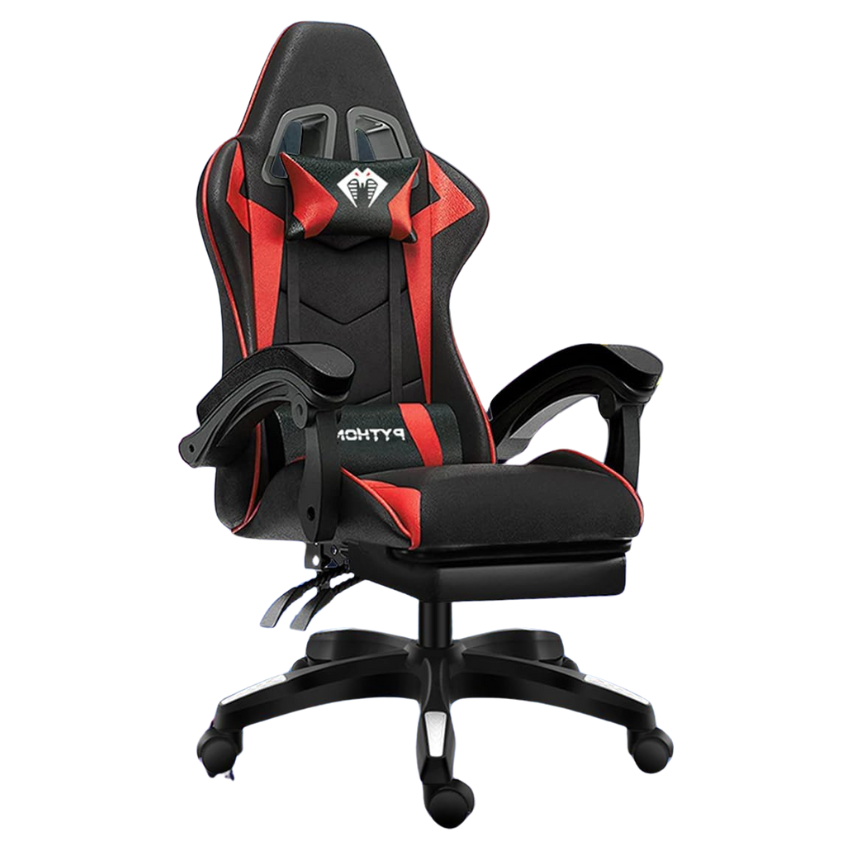 Cadeira Ergonomica Gamer Com Apoio Para Os Pés Vermelho