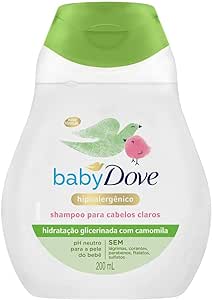 Baby Dove Shampoo Hidratação Glicerinada Camomila 200ml, Branco