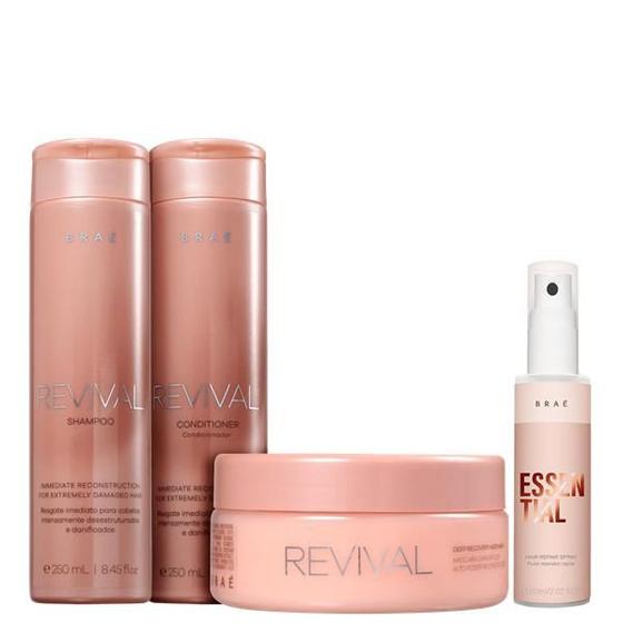 Bráe Kit Revival Duo 250ml Mácara 200g E Mini Essential 60ml - Braé