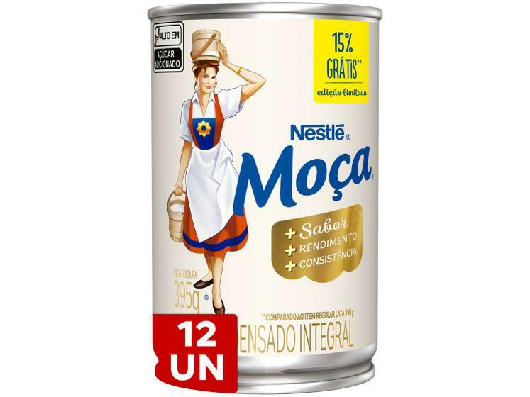 Leite Condensado Nestlé Integral Moça Lata 395g - 12 Unidades