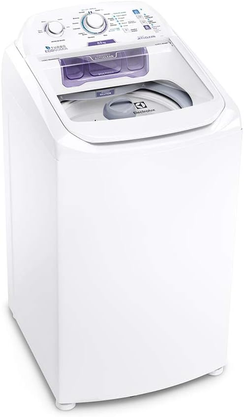 Máquina de Lavar Electrolux 8,5kg Branca Turbo Economia com Jet&Clean e Filtro Fiapos (LAC09) 110v