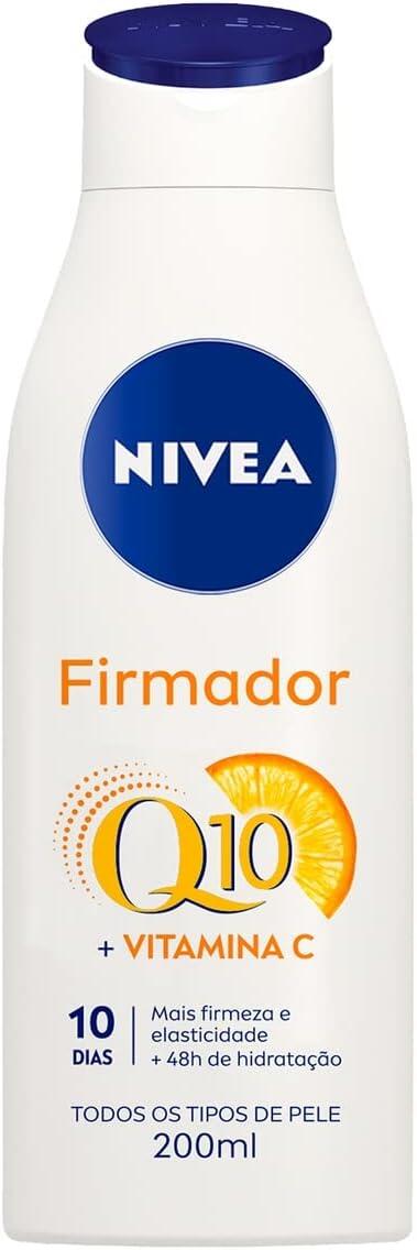 NIVEA Loção Hidratante Firmador Q10 + Vitamina C Todos os Tipos de Pele 200ml - Sua pele com mais firmeza e mais elasticidade em 10 dias, ainda hidratada e cheia de brilho, livre de flacidez