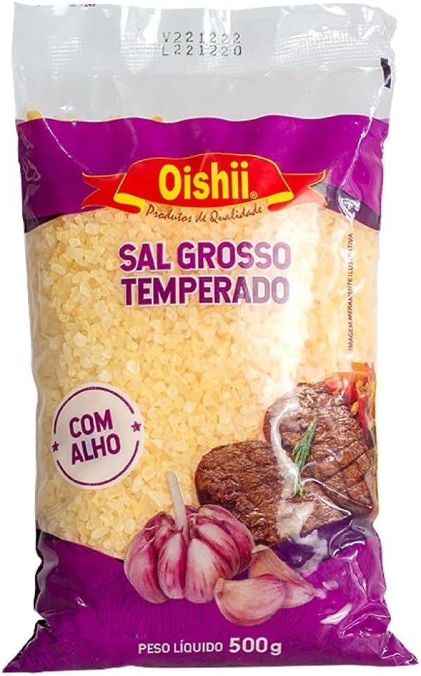 Oishii Sal Grosso Com Alho 500G