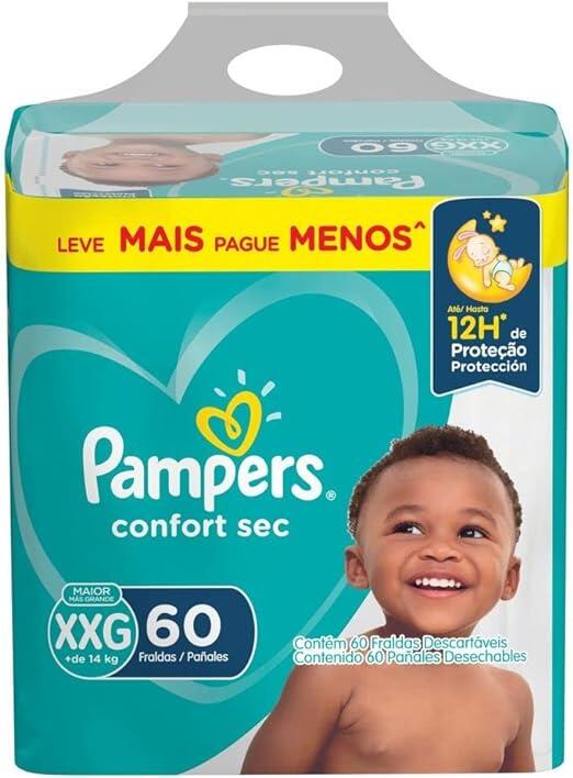 Pampers Fralda Infantil Confort C/60 Xxg Leve Mais E Pague Menos