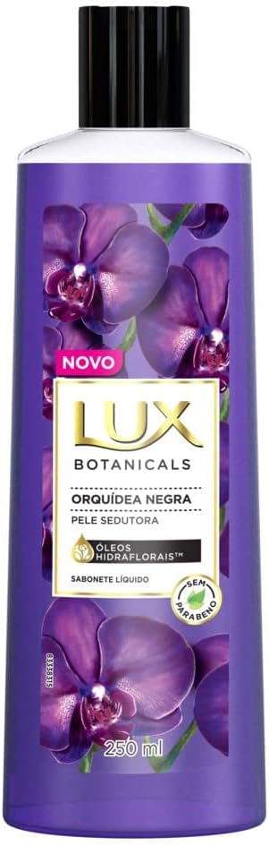 Sabonete Líquido Corporal Orquídea Negra Óleos Hidraflorais Lux Botanicals Frasco 250ml, Lux