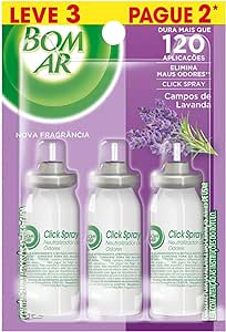 Air Wick Aromatizador Bom Ar Click Spray Refil Leve 3 Pague 2 Campos De Lavanda