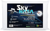 Travesseiro Nasa Sky Espuma 100% Viscoelástica Premium D28 com capa 100% algodão para fronhas 50x70cm - Nap